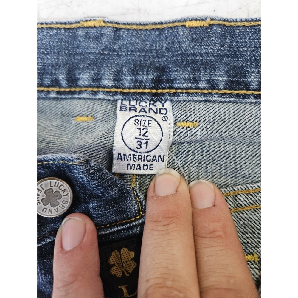 Lucky Brand Jeans Women's Blue Easy Rider Button-Fly Denim Size 12 | 31 Long Len - Picture 5 of 10